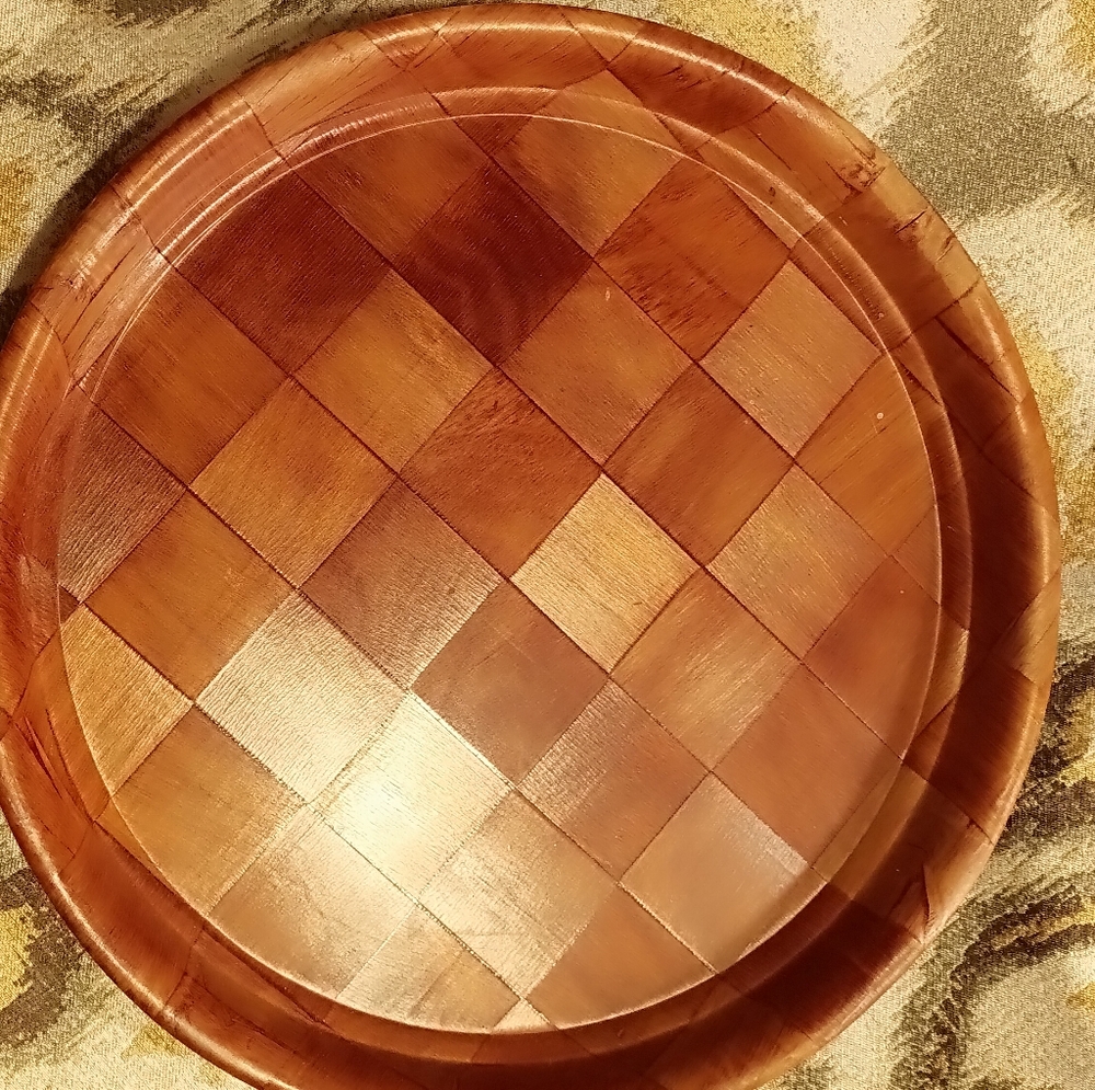 Vintage Large wicker vanity tray
